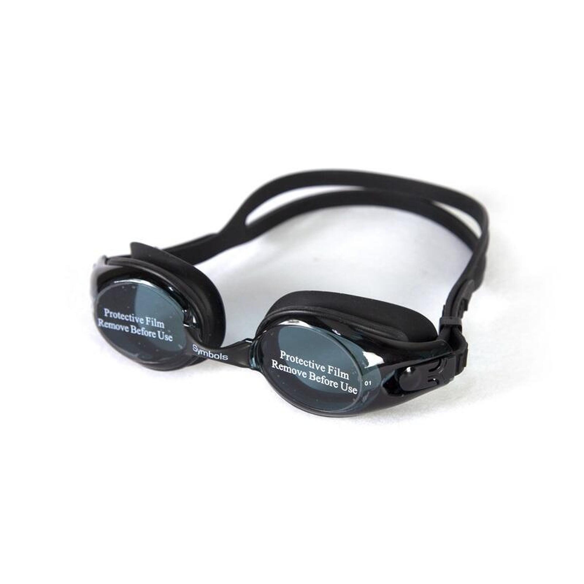 MS-6700 Silicone Anti-Fog UV Protection Optical Swimming Goggles - BLACK