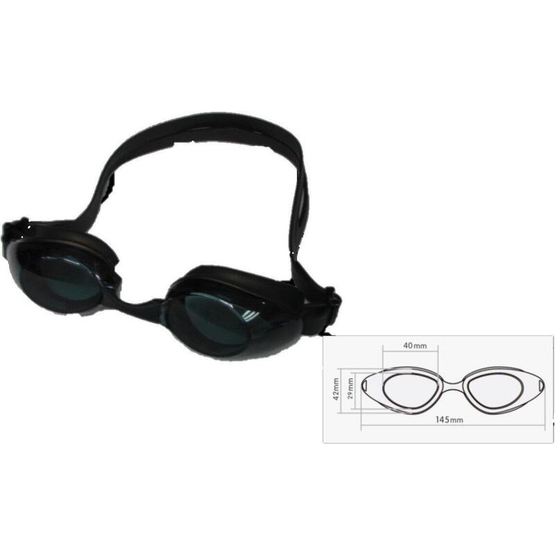 [MS-7600] Silicone UV Protection Anti-Fog Swimming Goggles - BLACK