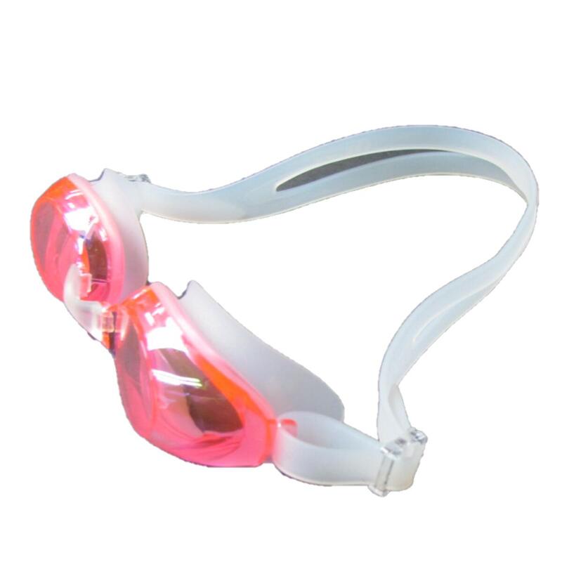 MS-7600MR Silicone Anti-fog Reflective Swimming Goggles - Pink