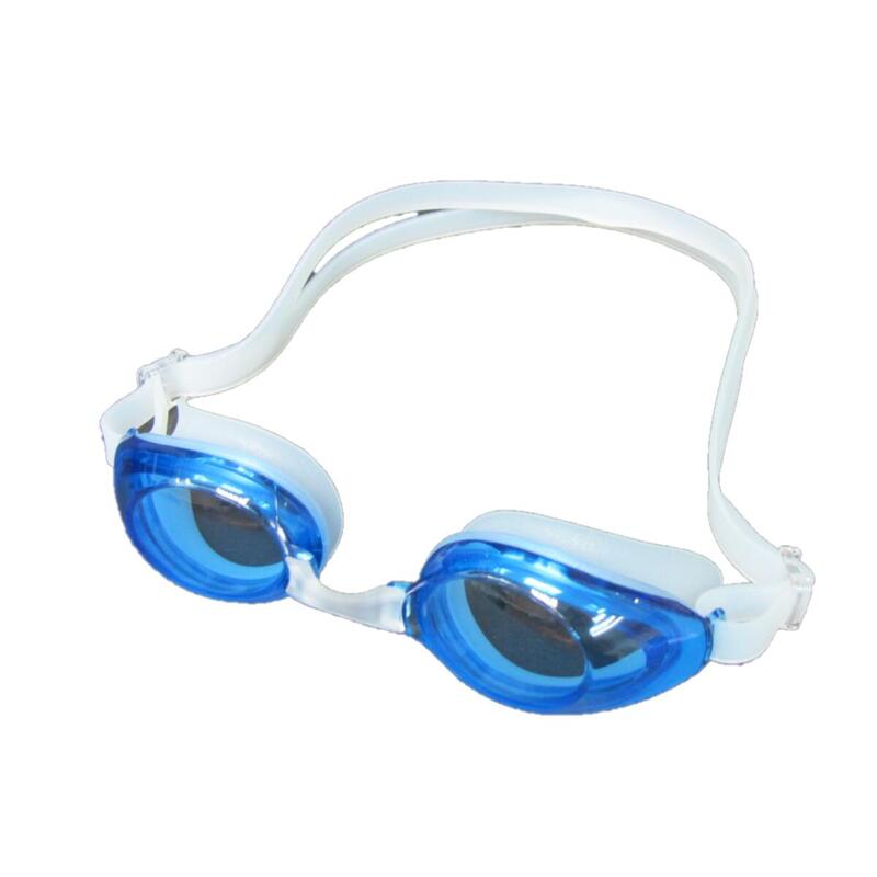 MS-7600MR Silicone Anti-fog Reflective Swimming Goggles - Blue