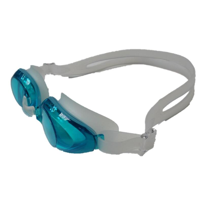 【MS-7600】高級防霧防UV矽膠泳鏡 - 淺藍色