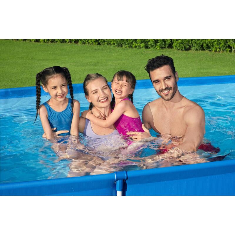 BESTWAY Piscine hors sol rectangle Steel Pro 400 x 211 x 81 cm bleu clair