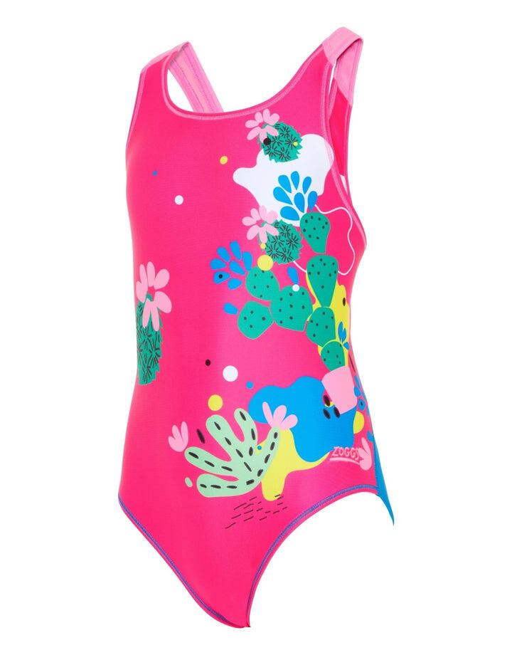 Bañador niña Flyback rosa azul natación Mujer Rosa ZOGGS 3/4