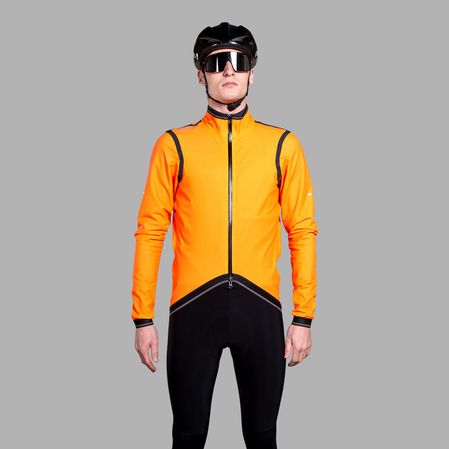 Veste Cyclisme Pluie Vent Homme - Kaaiman Jacket Fluo Orange 4/5