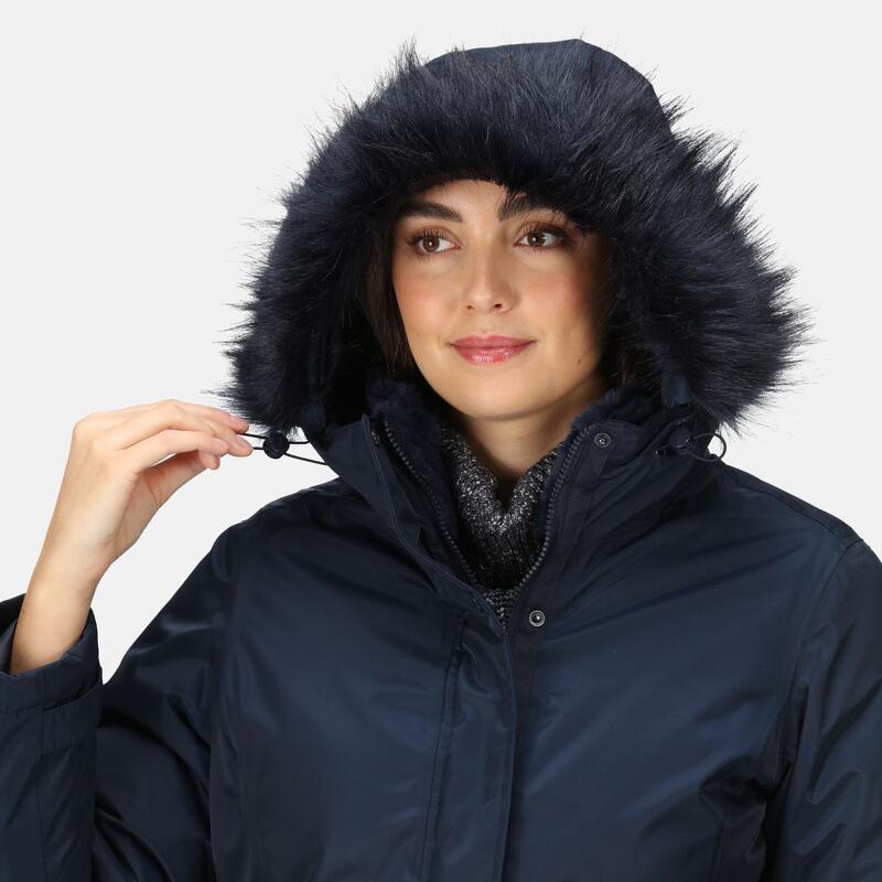 Lyanna Parka avec bordure en fausse fourrure pour femme