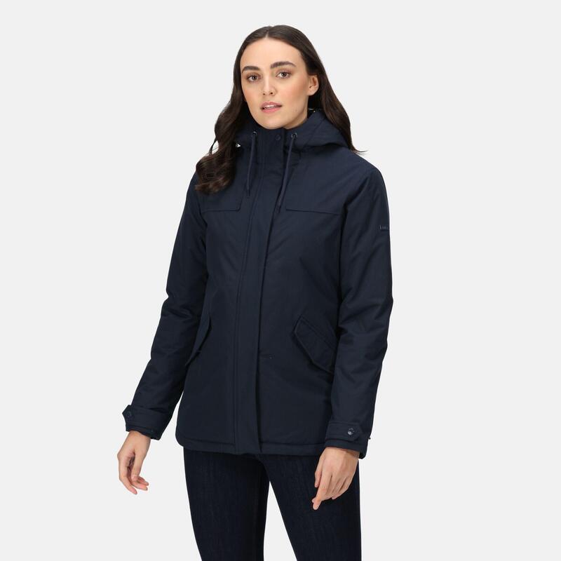 Bria Veste imperméable doublée de fausse fourrure pour femme
