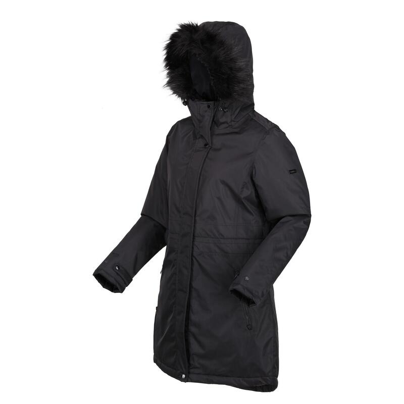 Lyanna Parka avec bordure en fausse fourrure pour femme