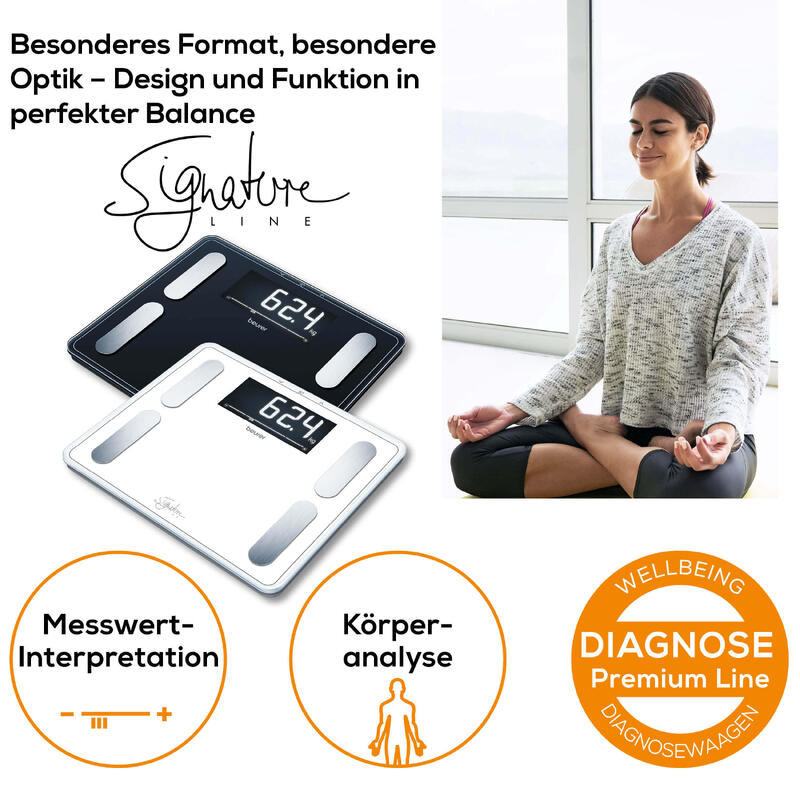 Personenwaage mit Impedanzmesser Beurer BF 410 Signature Line