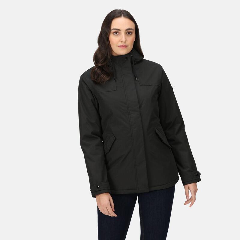 Bria Veste imperméable doublée de fausse fourrure pour femme