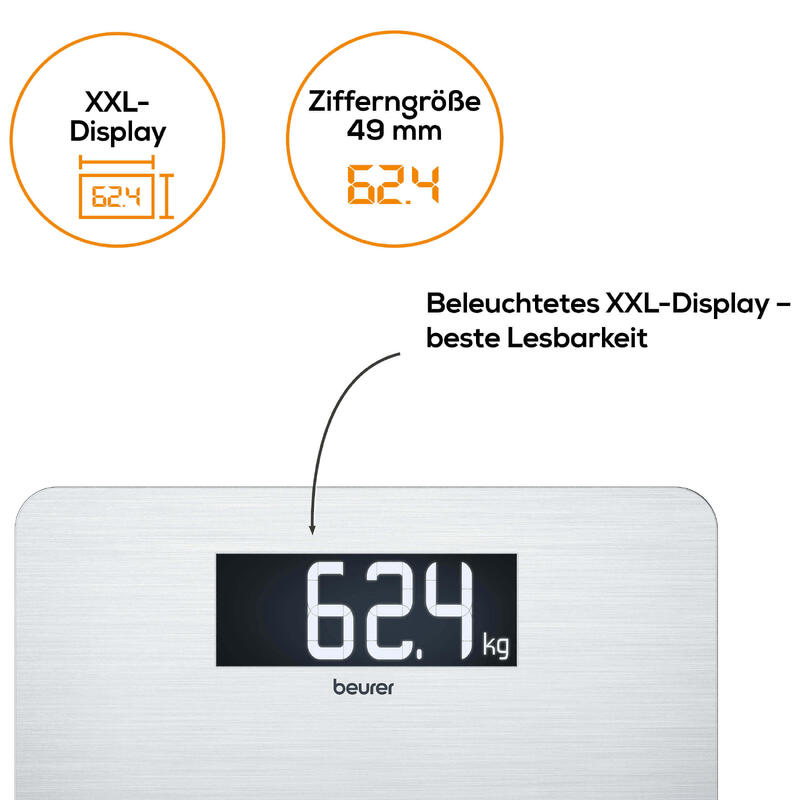 Beurer GS 405 Edelstahlwaage SignatureLine