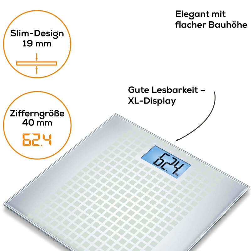 Beurer GS 206 Glaswaage Squares