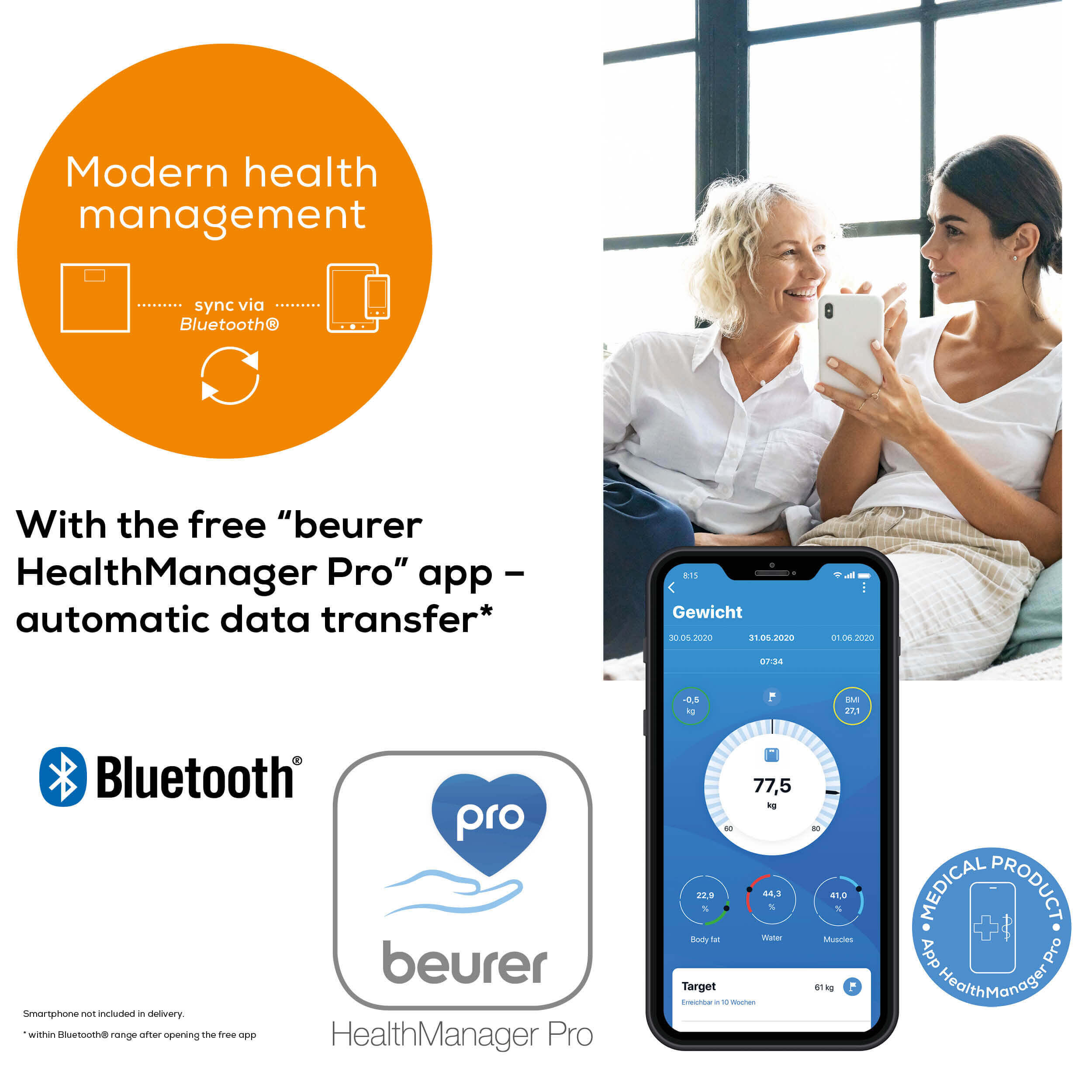 Pèse-personne impédancemètre connecté Beurer BF 720 BT 5/5