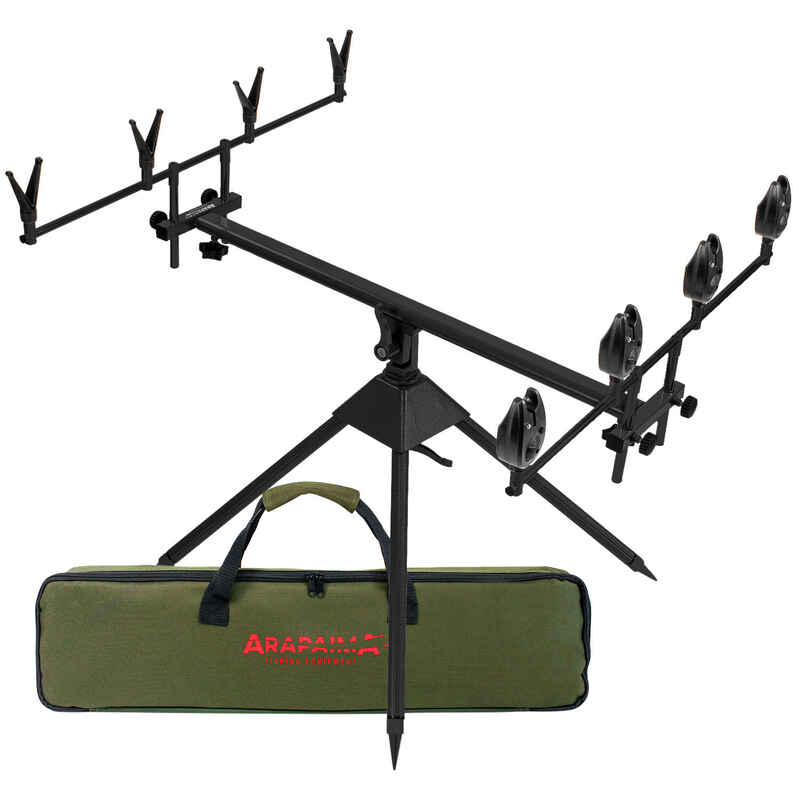 Rod Pod 'Allround' Set für 4 Angelruten | inkl. 4 V-Auflagen + 4 Bissanzeiger