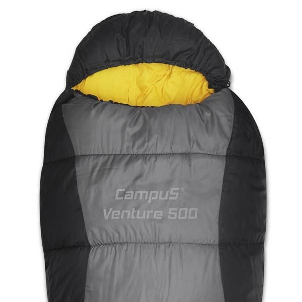 sac de dormit Cu glugă, tip mumie, Campus Venture 500 Stângă -4°C