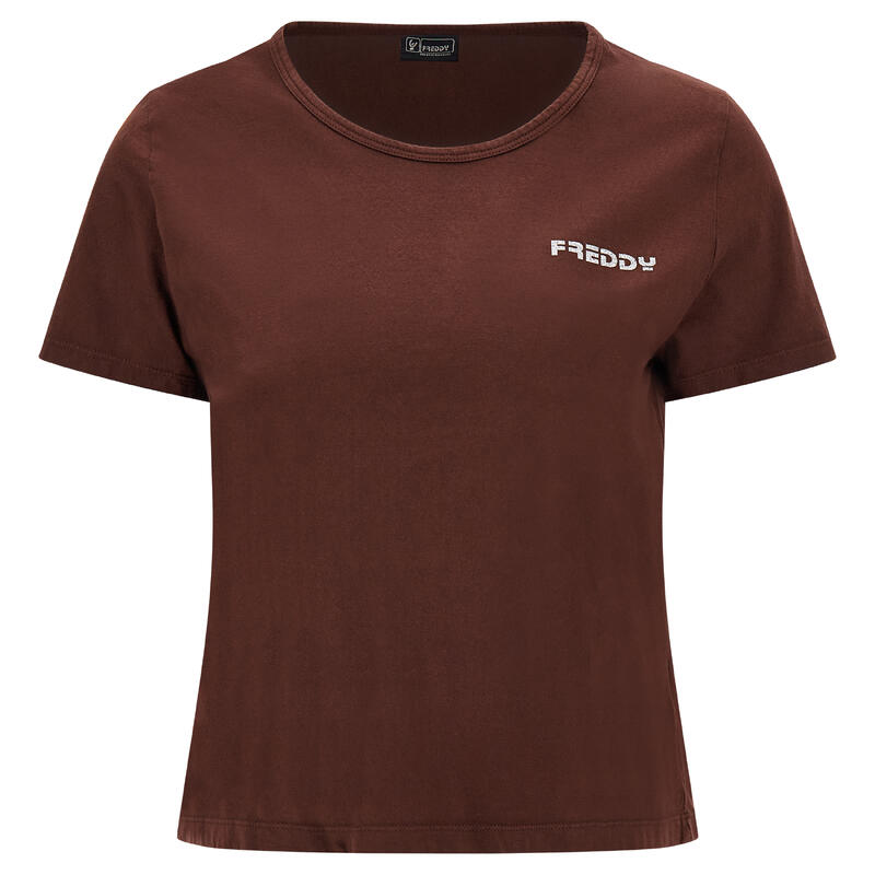 T-shirt crop top comfort in jersey leggero