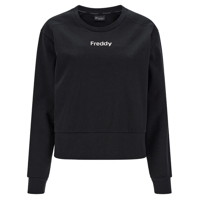 Felpa a girocollo comfort fit con stampa Freddy metal gun Felpa a girocollo comfort fit con stampa Freddy metal gun