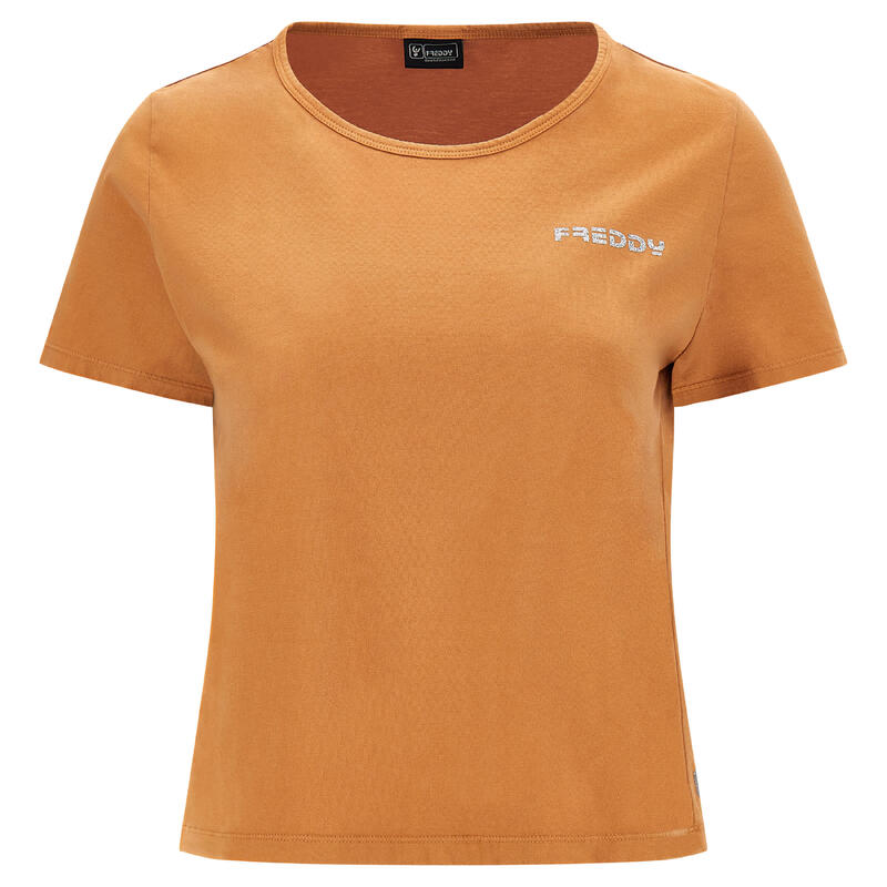 T-shirt crop top comfort in jersey leggero