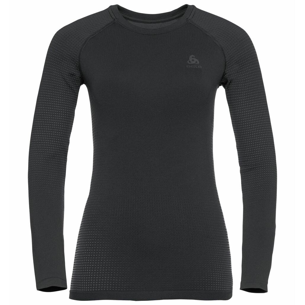 BL TOP CREW NECK L/S PERFORMANCE WARM EC - BLACK   NEW ODLO GRAPHITE GREY 6/7