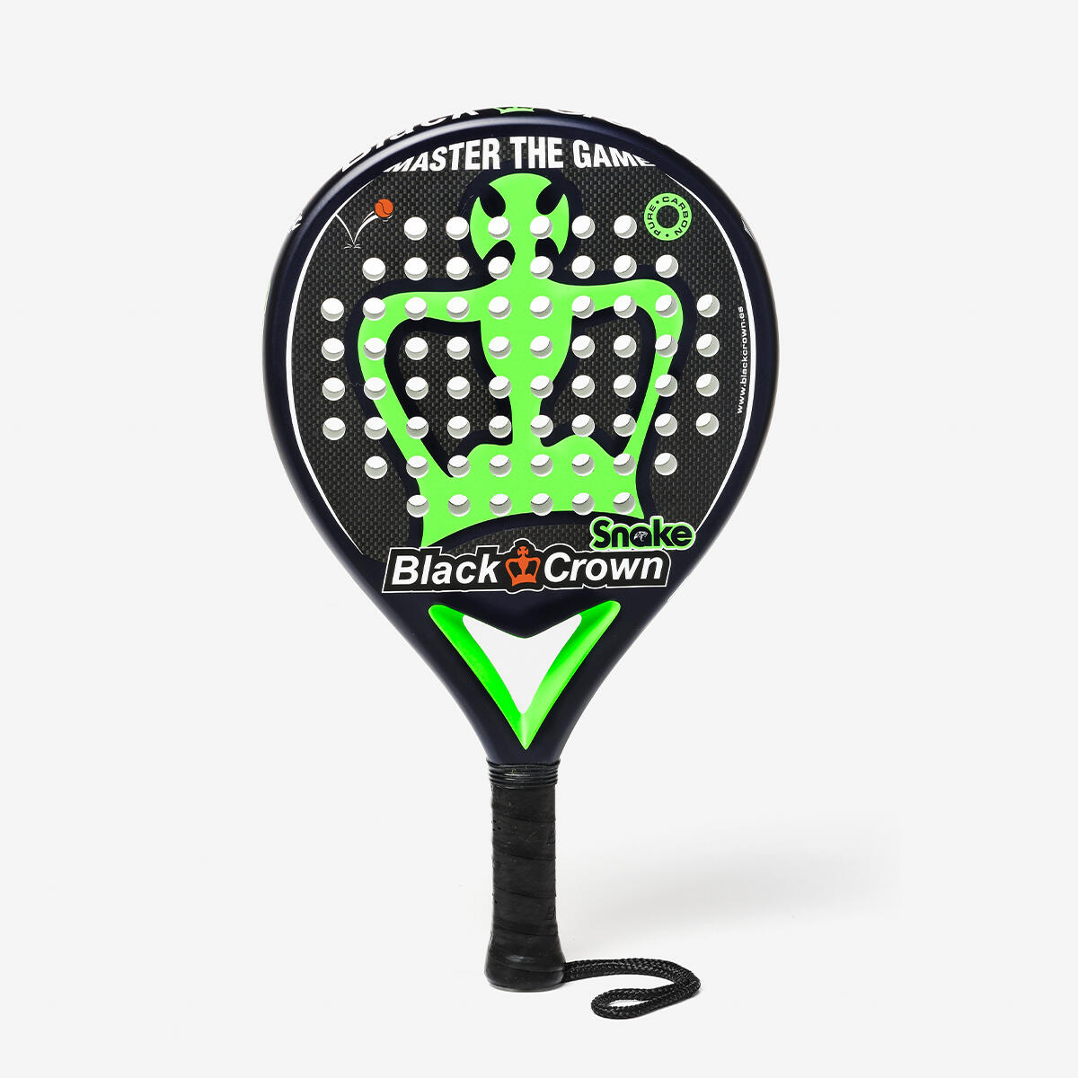 Raquete de padel da coroa negra verde