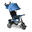 Triciclo para bebé Homcom azul 102x49x102 cm metal plástico y tela