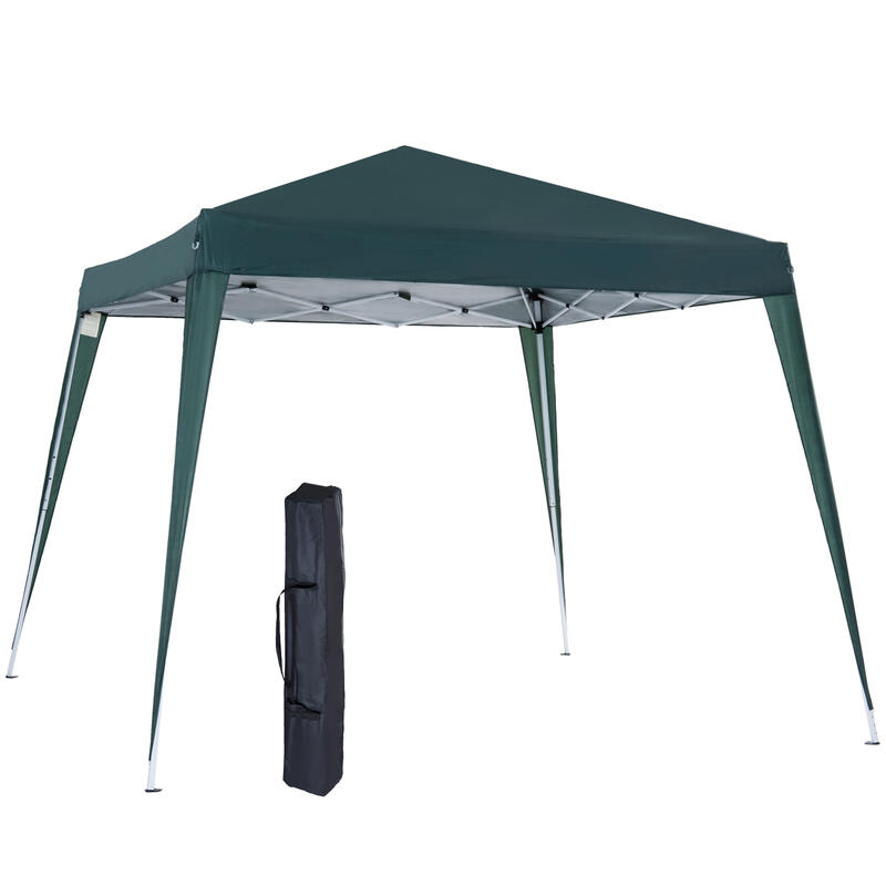 Carpa eventos deportivos Outsunny verde 297x297x250cm