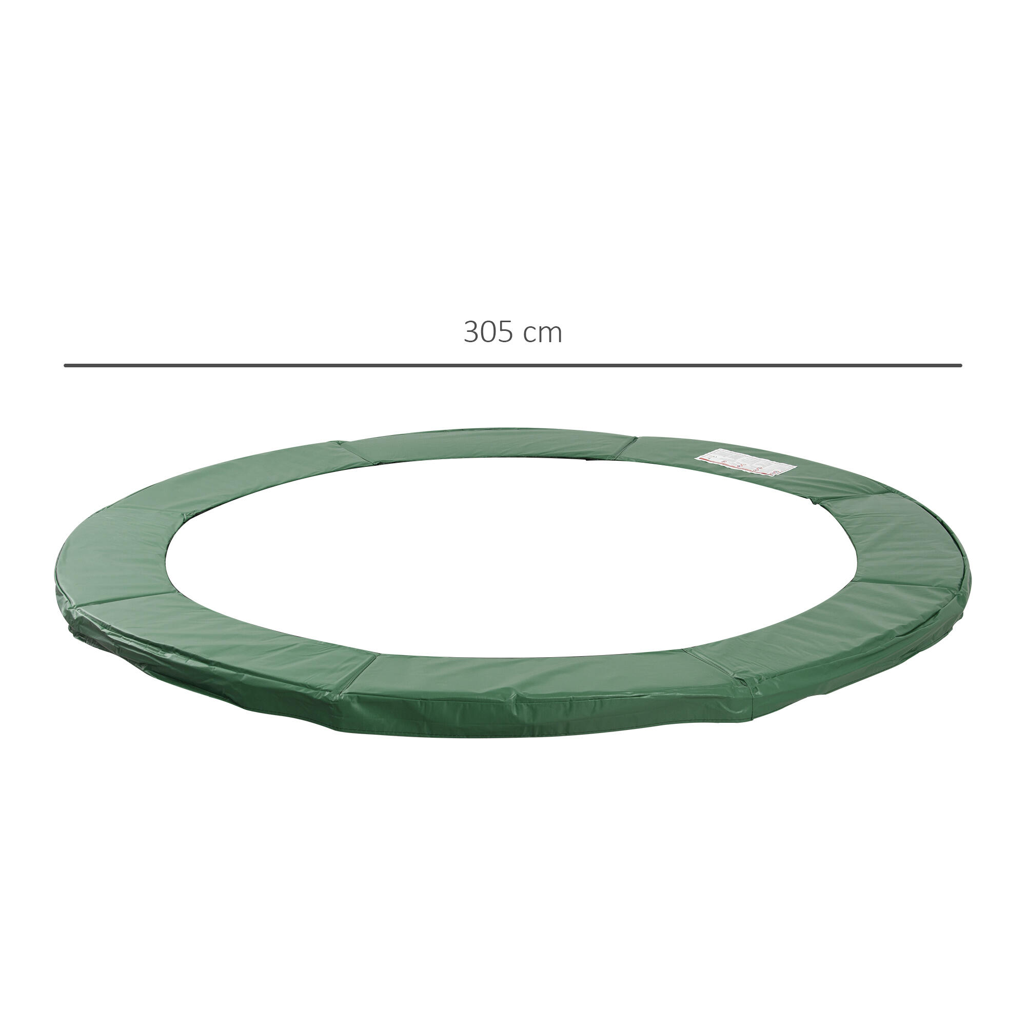 Cojín Borde para Cama Elástica HOMCOM 305x305x1.5 cm Verde 3/6