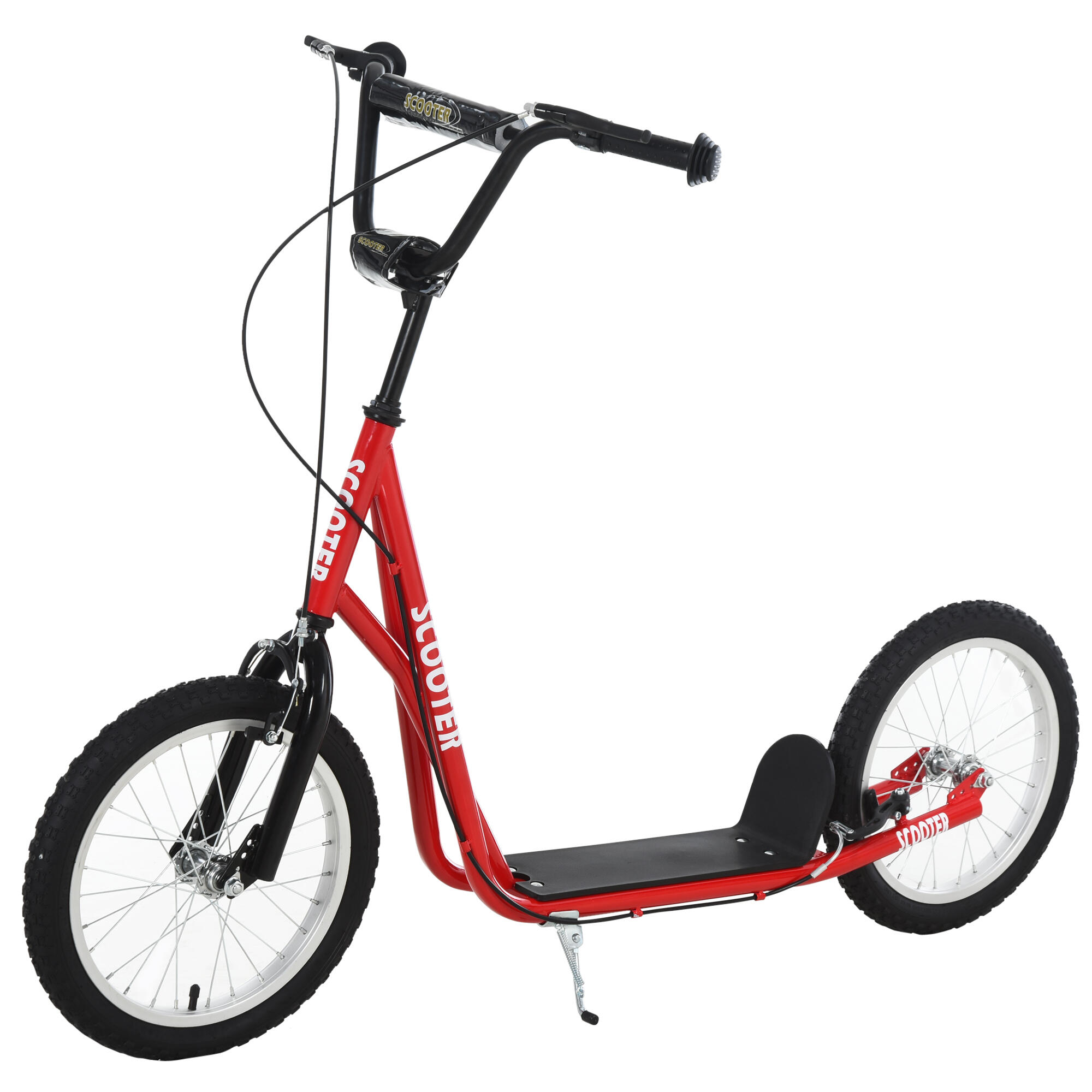 HOMCOM Trotinete para crianças 139x58x90-96 cm Vermelho HOMCOM