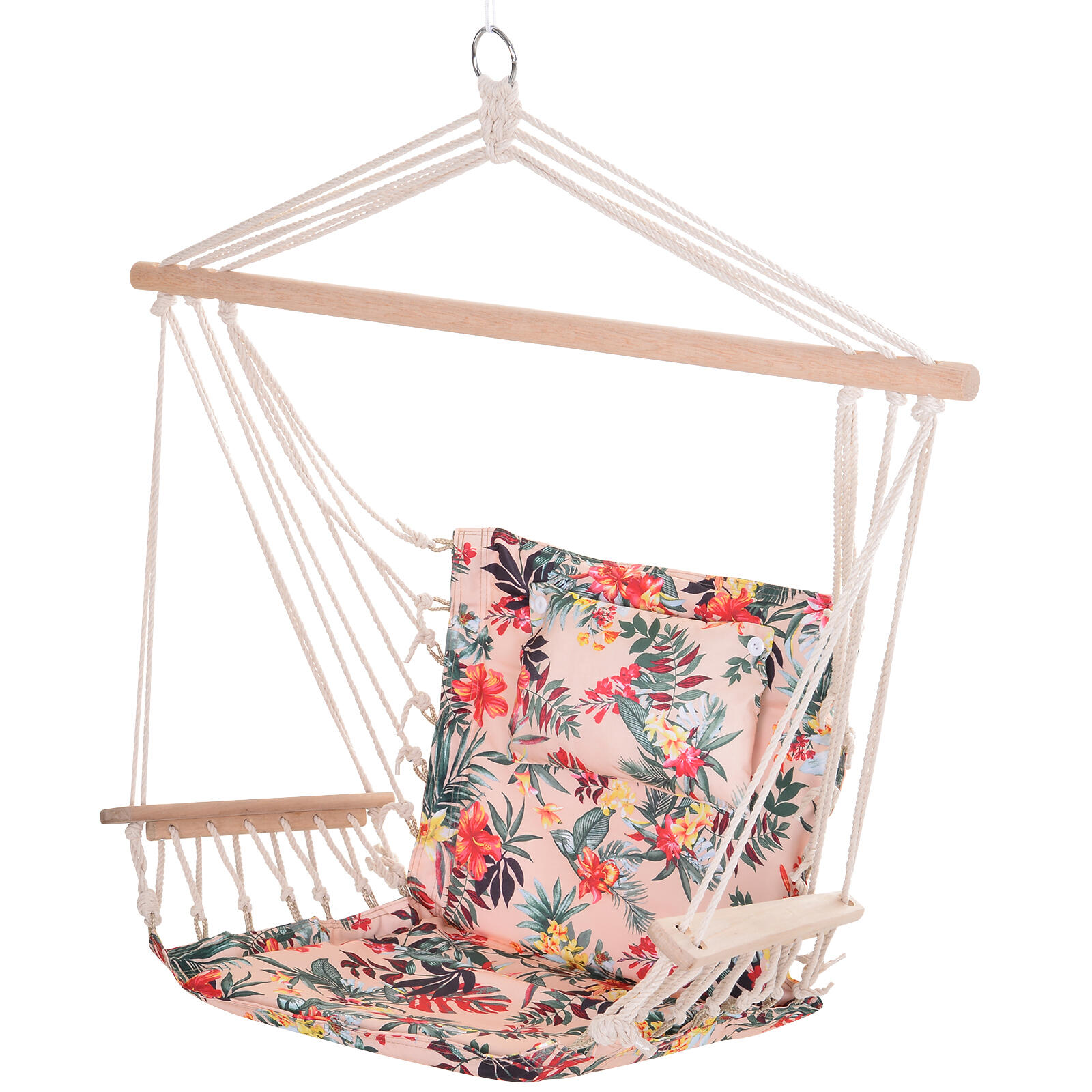 Cadeira de rede para campismo outsunny 100x106cm Multicor