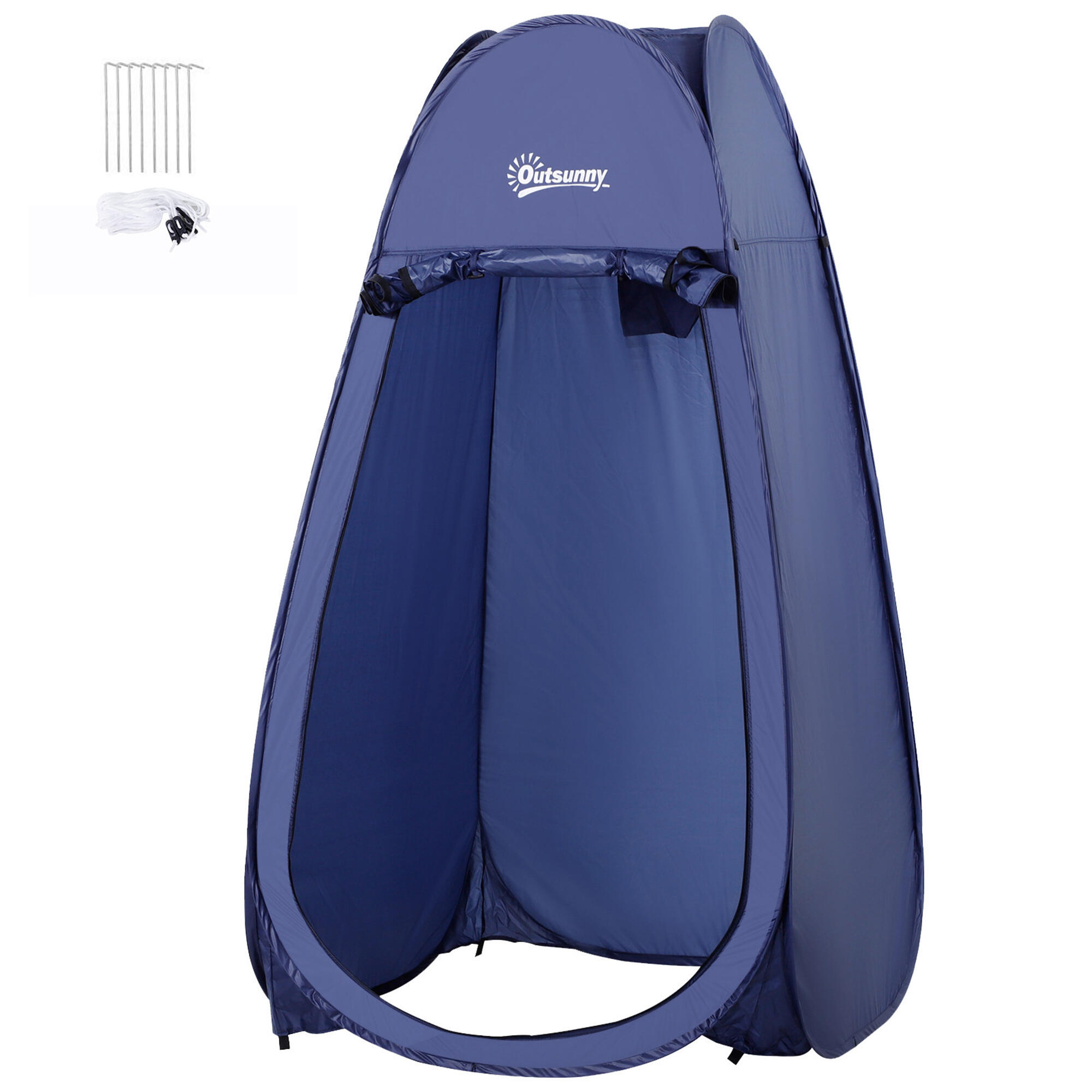 OUTSUNNY Carpa para Ducha Outsunny 100x100x185cm Azul