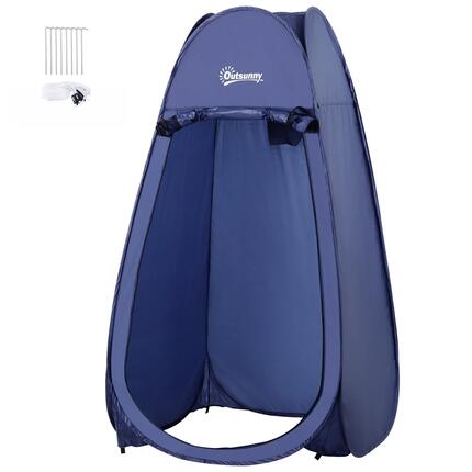 Tente douche pliable UV toit étanche poignée camping plage turquoise