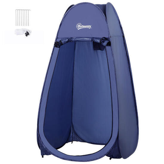 Tente douche pliable UV toit étanche poignée camping plage turquoise