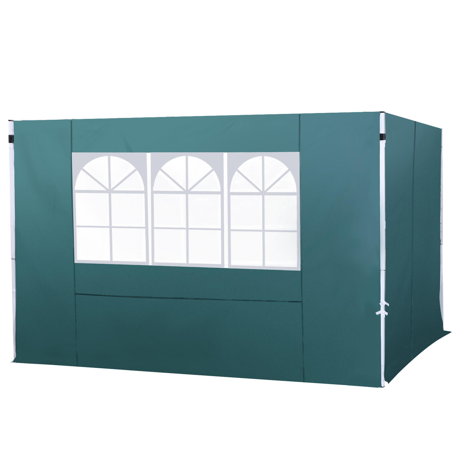 Paredes laterais para tenda 300x200 cm verde escuro outsunny