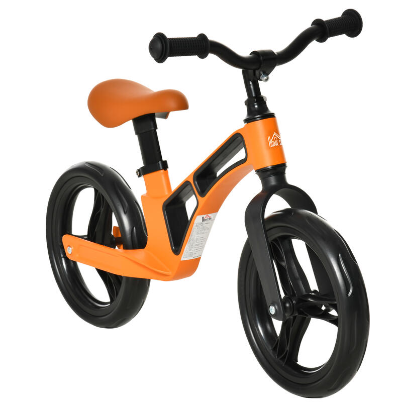Bicicleta sin pedales infantil de 2-5 años HOMCOM 86x41x49 cm naranja