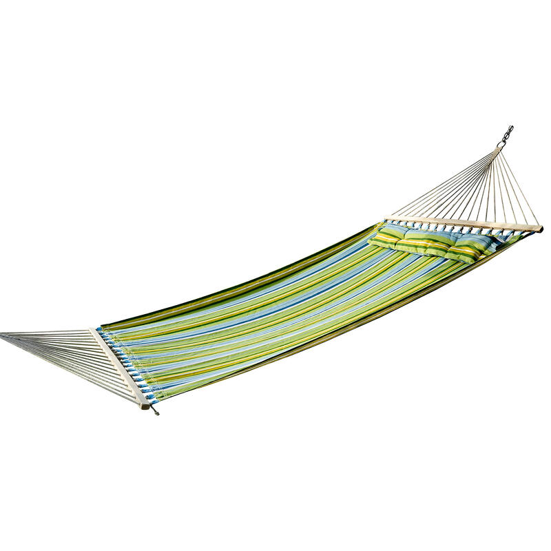 Cama de Rede para campismo 2 Pessoas 210x140cm outsunny Azul e Verde