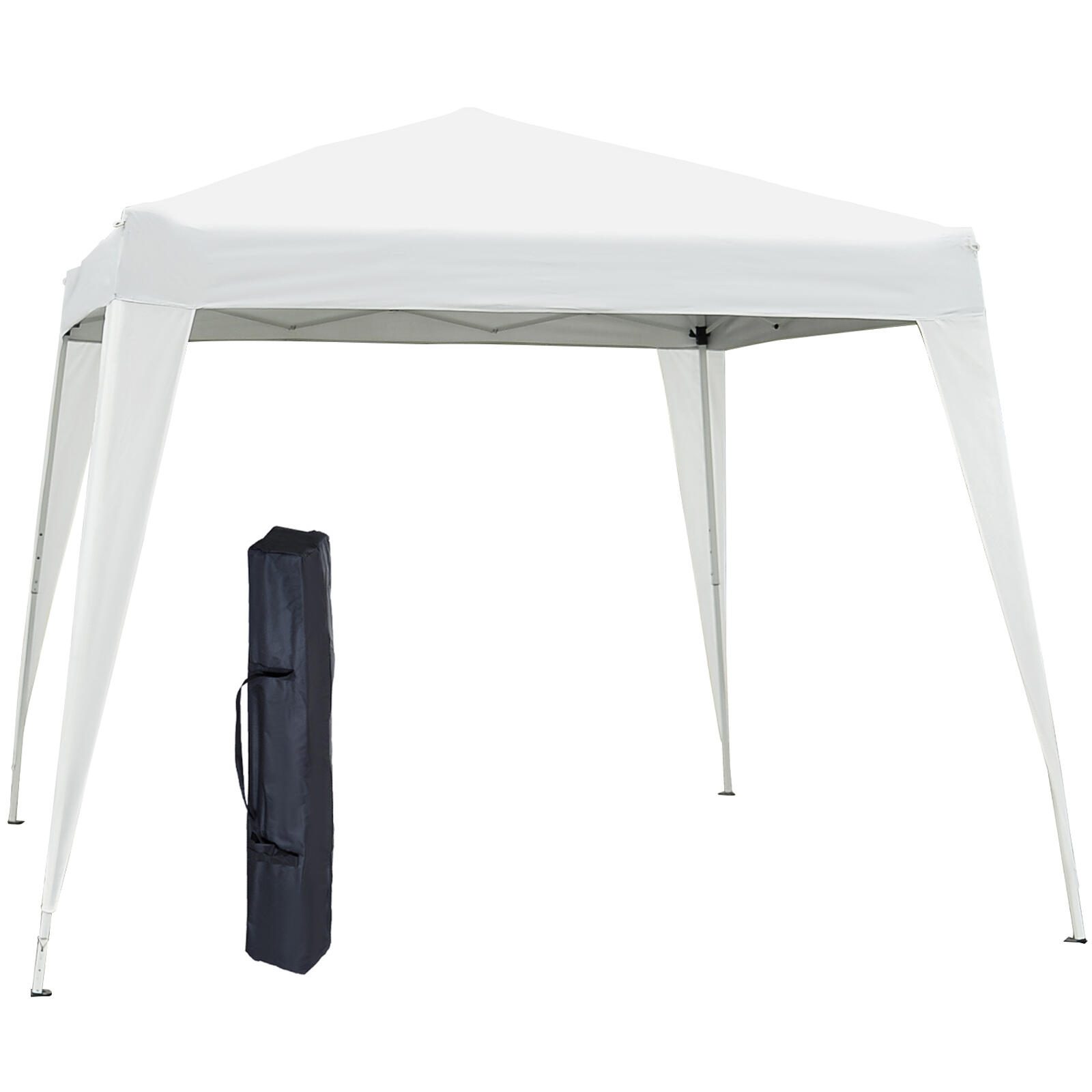 OUTSUNNY Outsunny Toldo Dobrável para Exterior Aço e Oxford 297x297x250cm Branco