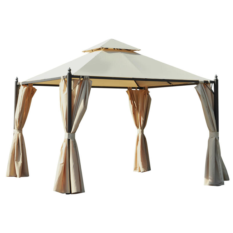 Carpa eventos deportivos  beige 300x300x270 cm metal poliéster