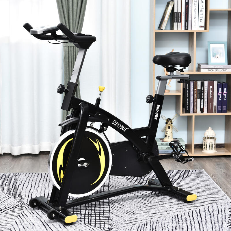 Bicicleta de spinning com Tela LCD HOMCOM