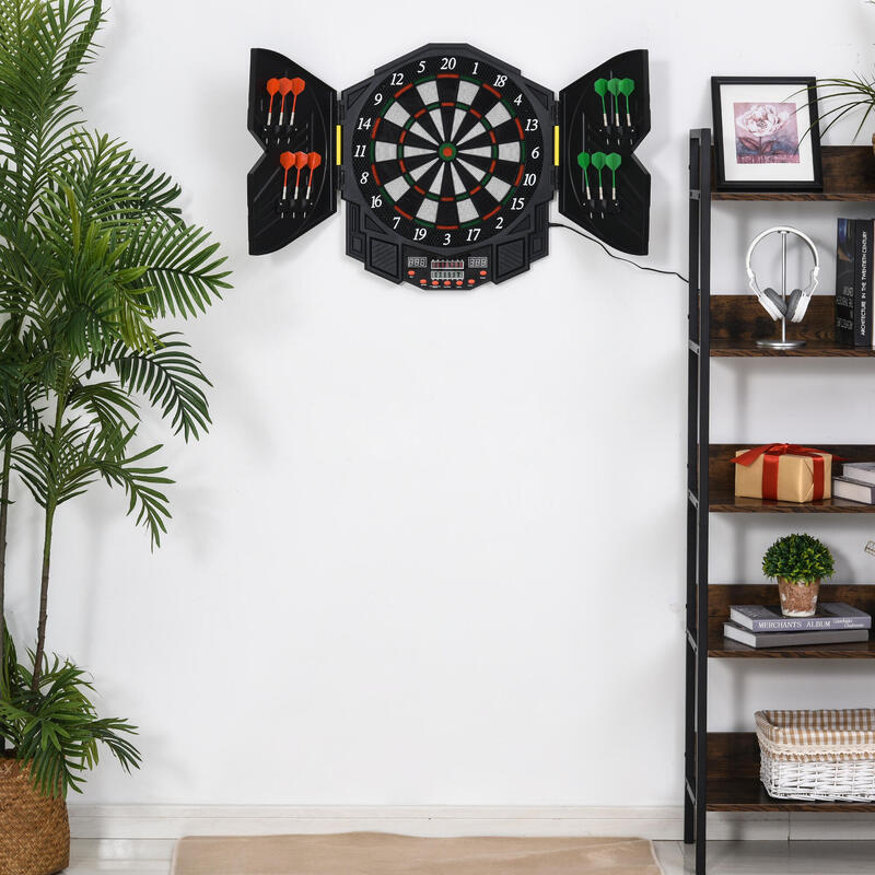 Homcom Dartboard electronic digital + 12 darts 8 jucători