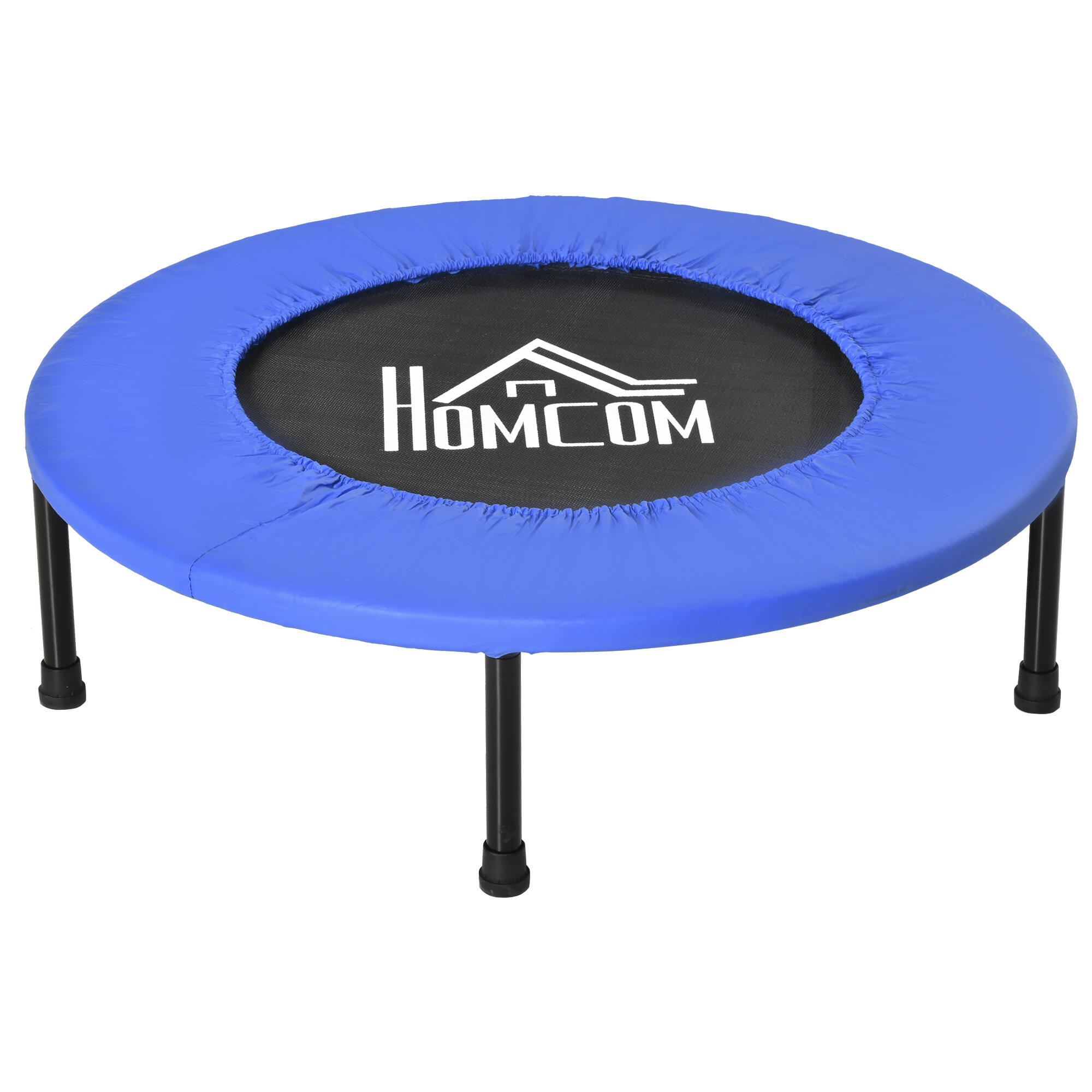 HOMCOM Trampolim Fitness 81x81x22.5 cm Azul HOMCOM