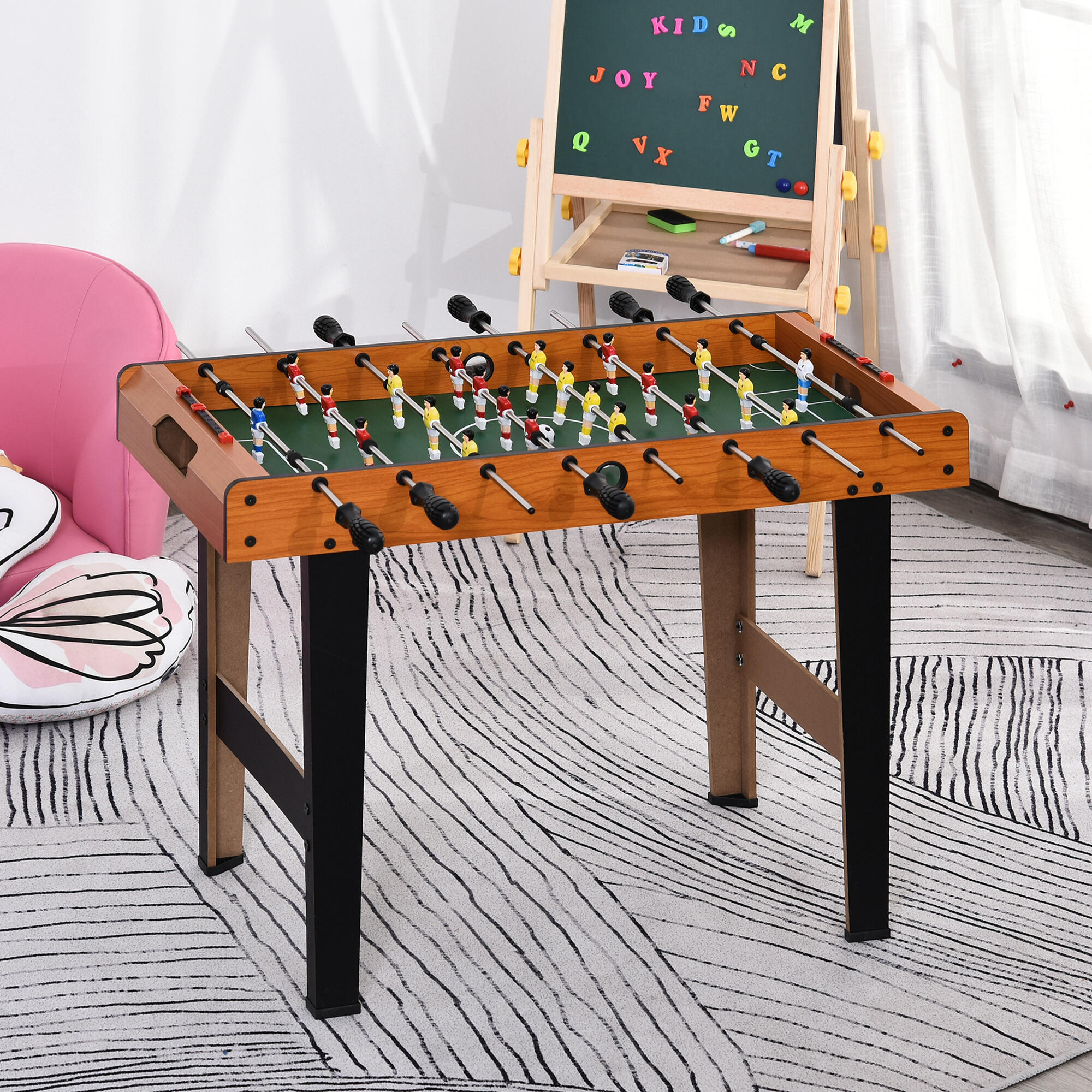 HOMCOM Calcio Balilla in Legno con 22 Giocatori e Accessori Inclusi 2/7