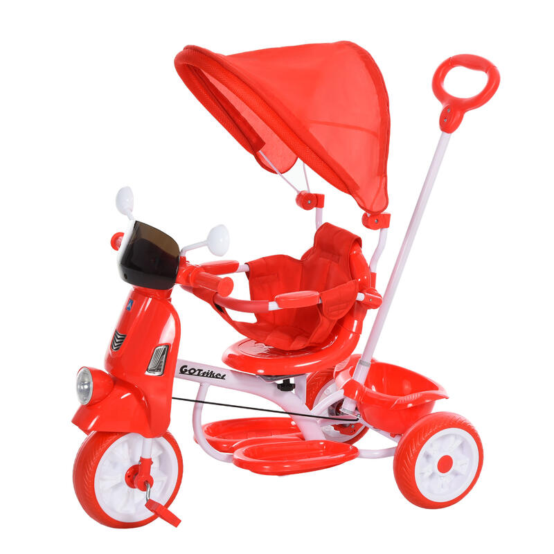 Triciclo para Niños HOMCOM 42 x 28 x 36.5 cm Rojo