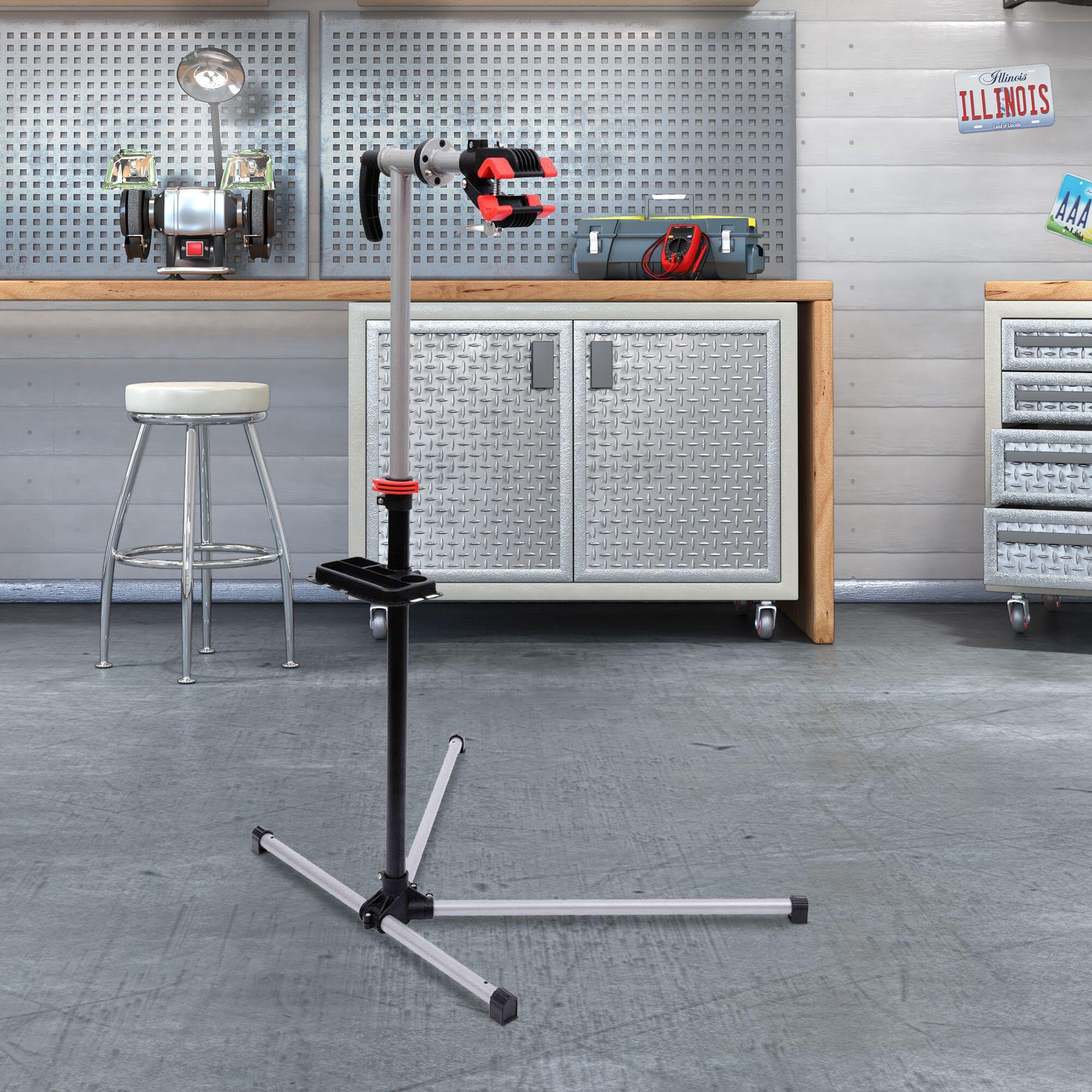 Soporte de Reparación de Bicicleta HOMCOM 100x66x180 cm Negro 2/6
