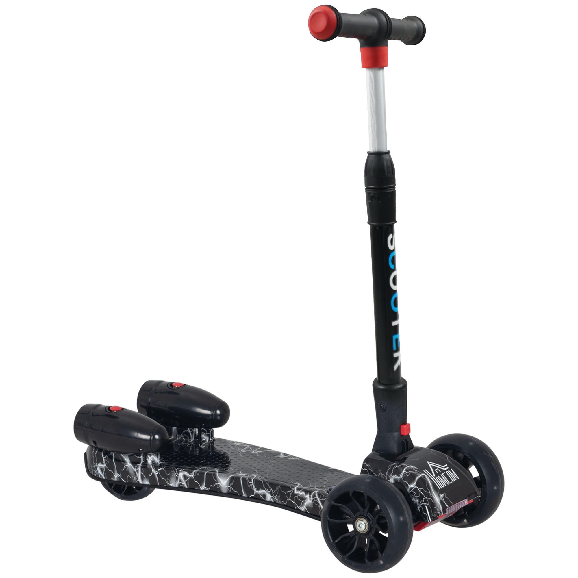 Trotinete criança 61cmx26cmx(63-81) cm preto homcom