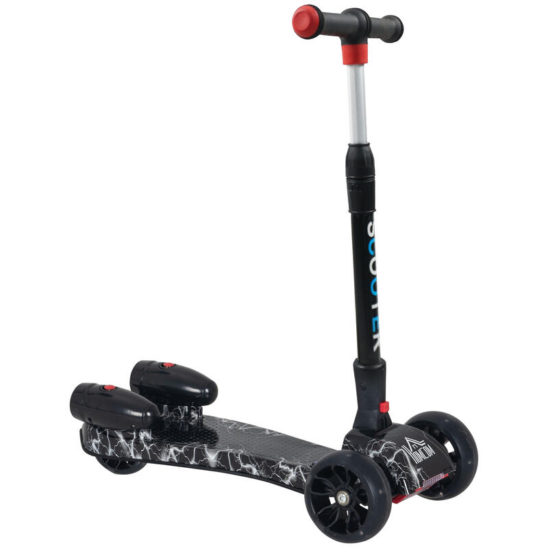 Homcom - Patinete Scooter Ajustable 2 ruedas Negro, Scooters En Linea