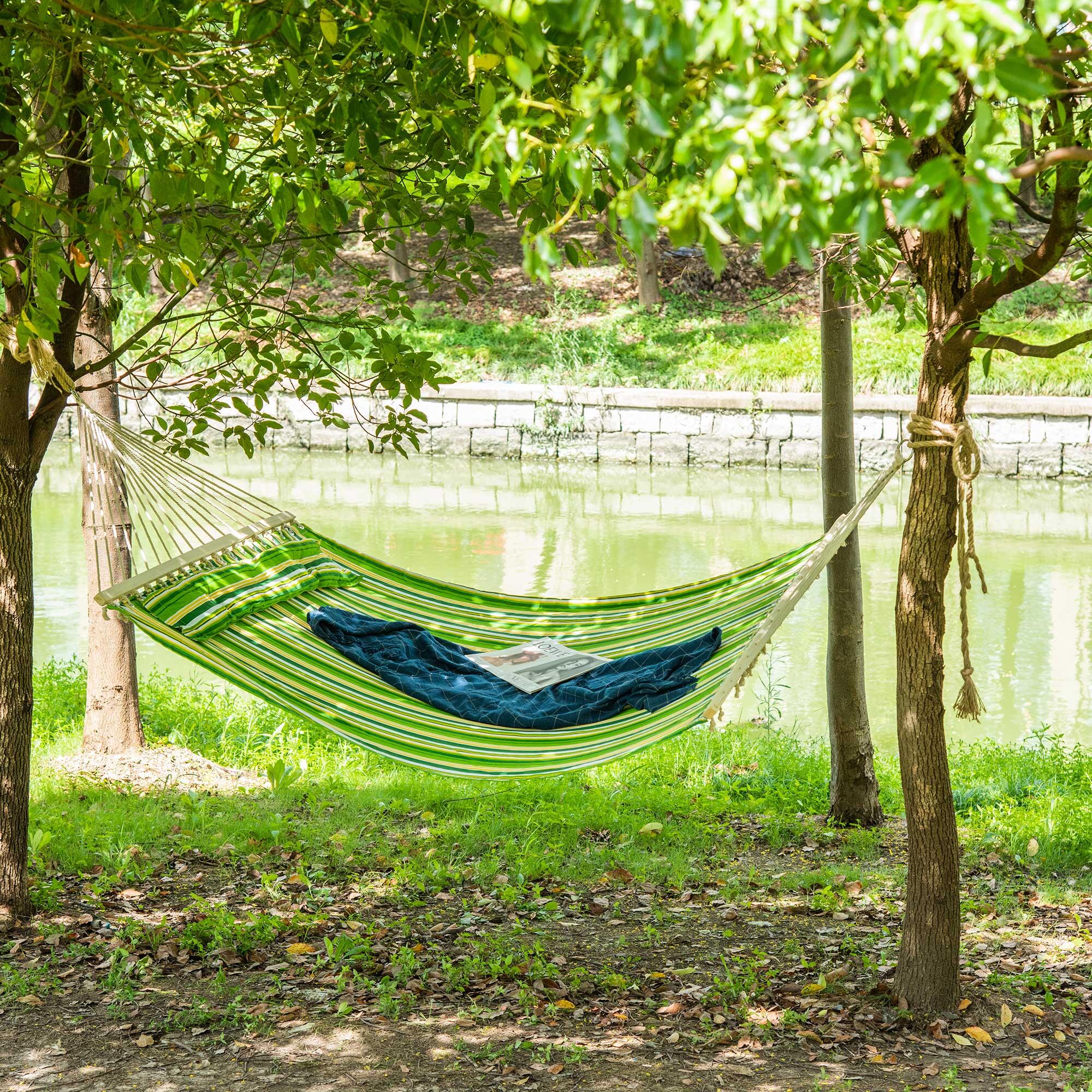 Outsunny Amaca da Giardino Doppia per 2 Persone, da Campeggio 188x140cm 2/7