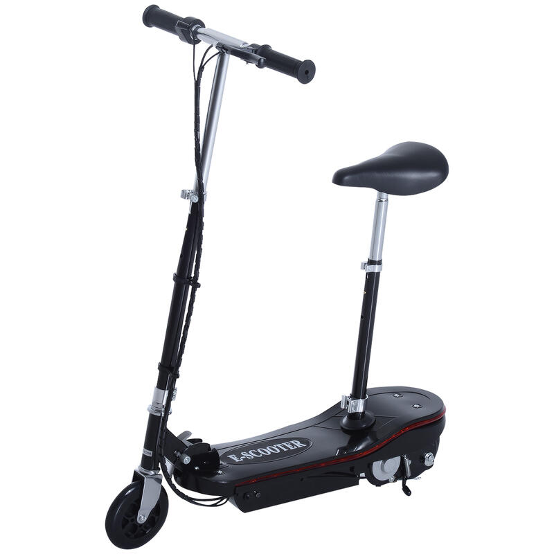 Scooter eléctrico para niño plegable HOMCOM 76x38x80-96 cm negro