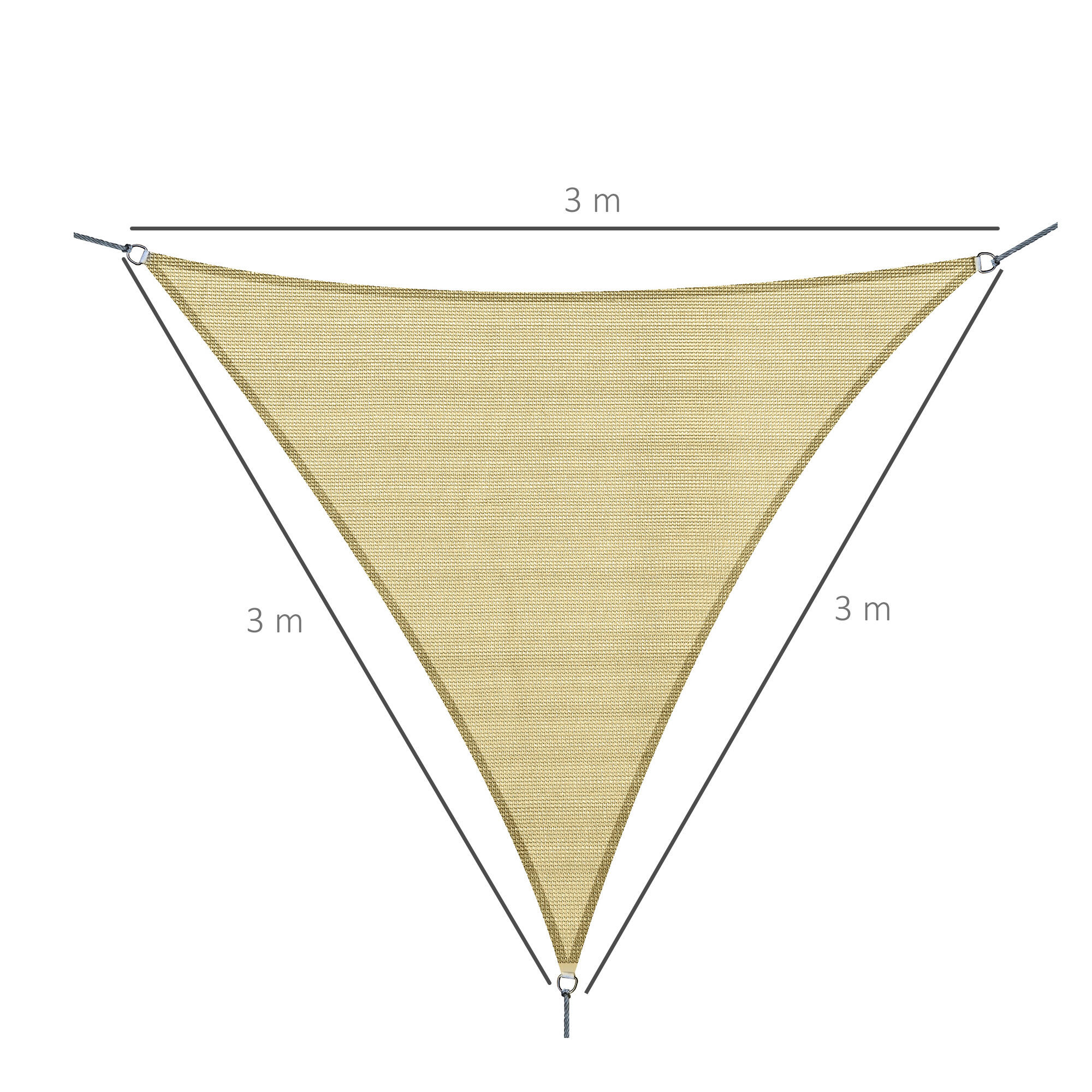 Toldo Vela Triangular Outsunny 300x300x300 cm Arena 3/7