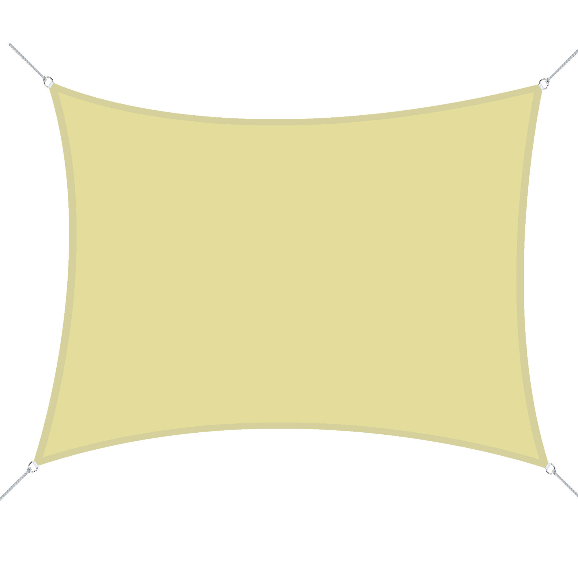 OUTSUNNY Toldo Vela 4x6m Areia Outsunny