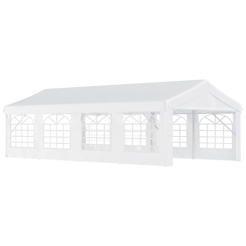 Carpa de Jardín Outsunny 800x400x280 cm BLANCO