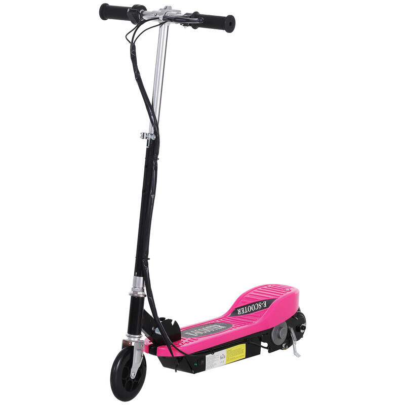 Patinete Eléctrico para Niños HOMCOM 78x37x99 cm Rosa